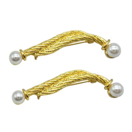 ROMISBABA 2 Stück Vintage Goldene Broschen Kreative Retro breastpins aus Hochwertiger Legierung Modische Schmuckaccessoires für Damen Passend zu Pullover Kleid und Mantel von ROMISBABA