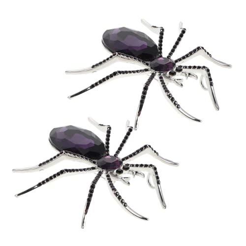 ROMISBABA 2 Stück Vintage Spinnen Brosche mit Strass Schmuck Anstecknadel für Kleidung Anzug und Mantel Insektenbrosche als Einzigartiges Accessoire für Damen und Herren von ROMISBABA