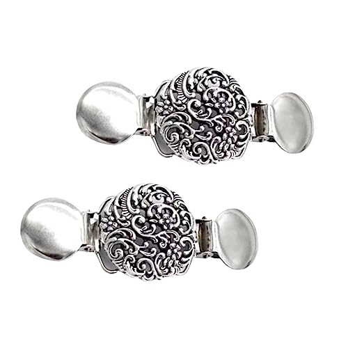 ROMISBABA 2 Stück Vintage Strickjacken Clips für Damen Set Antike Broschen Legierung im Blumenmuster zur Dekoration von Pullovern und Schals für Hochzeiten und Partys von ROMISBABA