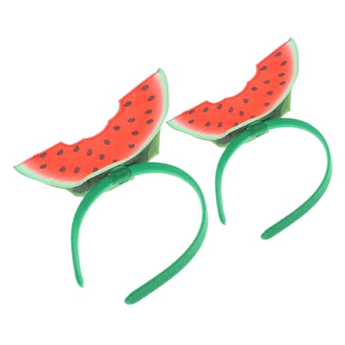 ROMISBABA 2 Stück Wassermelonen Haarreif Teiliges Leichtes Langlebiges Kopfschmuck Accessoire für Erwachsene Sicheres Material Einsetzbar für Partys Geburtstage und Festlichkeiten von ROMISBABA
