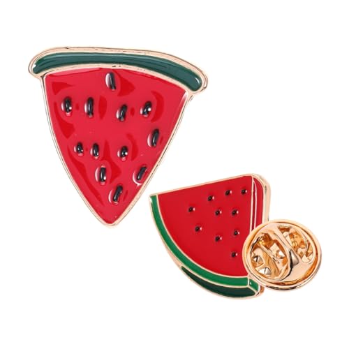 ROMISBABA 2 Stück Wassermelonen broschen aus Langlebiger Legierung Modisch Kreatives Design Einfach Anzubringen Vielseitig für Kleidung Schals Jacken Rucksäcke Trendige Damen anstecknadeln von ROMISBABA