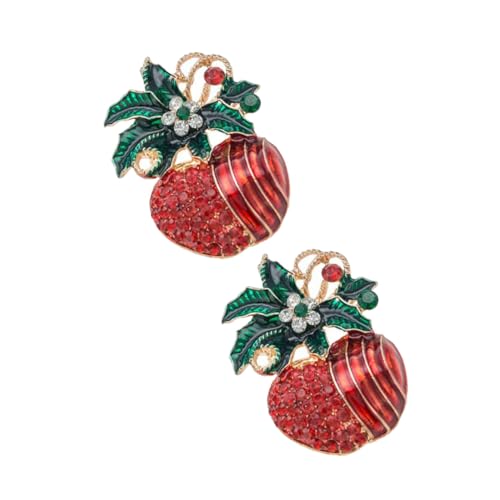 ROMISBABA 2 Stück Weihnachts Emaillierte Brosche Apfel Design Legierungs Anstecknadeln für Kleidung und Accessoires für Festliche Anlässe für Freunde ROMISBABA 2 Stück Weihnachts Emaillierte Brosche Apfel Design Legierungs Anstecknadeln für Kleidung und Accessoires für Festliche Anlässe für Freunde von ROMISBABA
