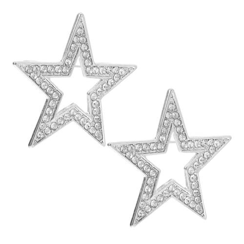 ROMISBABA 2stücke Sternbroche Aus Zinklegierung Mit Schalkragenverschluss Fünfzackig Für Anzughemden Und Kleider Dekoratives Herren-accessoire Robust Und Elegant von ROMISBABA