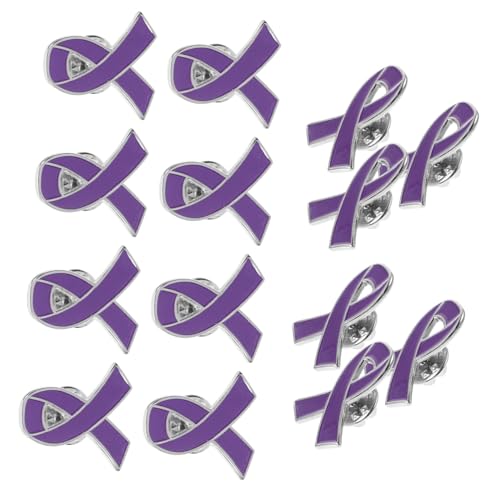 ROMISBABA 20 Stück Awareness Ribbon Broschen aus Emaille Dekorative Anstecknadeln aus Robustem Eisen für Frauen und Mädchen zur Gewaltprävention und Bewusstseinskampagnen von ROMISBABA