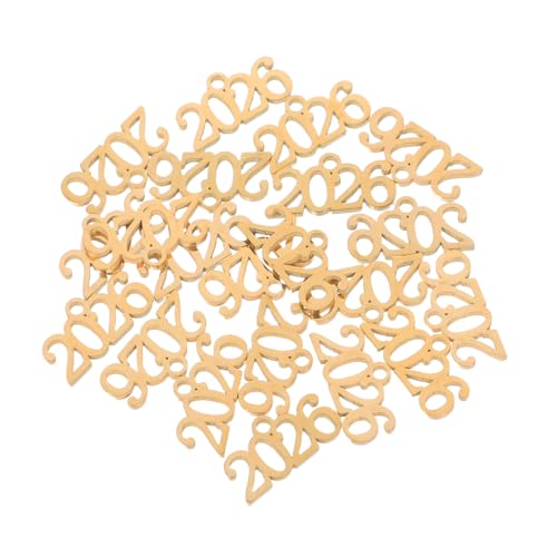 ROMISBABA 20 Stück Jahreszahl Anhänger aus Edelstahl Langlebige Diy Charms für Schmuckherstellung Vielseitige Bastelanhänger für Halsketten Armbänder Schlüsselanhänger Personalisierte von ROMISBABA