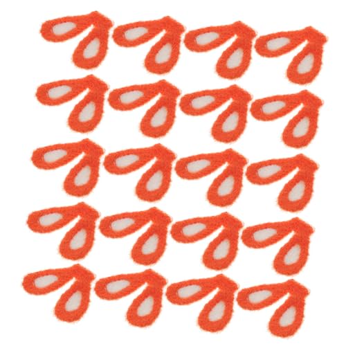 ROMISBABA 20 Stück Teiliges DIY Hasenohren Haarclip Dekoration Plüsch Kaninchen Ohr Anhänger für Kreative Haaraccessoires Bastelmaterialien Orange von ROMISBABA