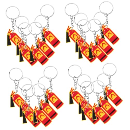 ROMISBABA 24stücke Teiliges Cartoon Feuerlöscher Schlüsselanhänger Hängende Ornamente Für Taschen Rucksäcke Und Schlüsselbund Lustige Dekoration Für Feuerwehr-Fans Erwachsene von ROMISBABA