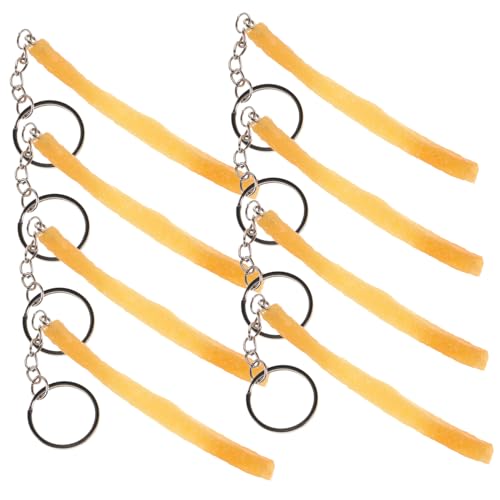 ROMISBABA 24stücke Teiliges Imitations-Food Schlüsselanhänger Mit Pommes Frites Design Sicherer Und Praktischer Schlüsselhalter Für Handtaschen Rucksäcke Und Autoaccessoires von ROMISBABA