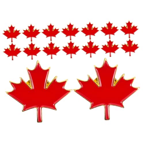 ROMISBABA 25 Stück Vintage Ahornblatt Brosche Metall Anstecknadel für Kleidung und Taschen Modisches Accessoire mit Kanadischem Dekorative Pins Schmuck für Frauen und Männer von ROMISBABA