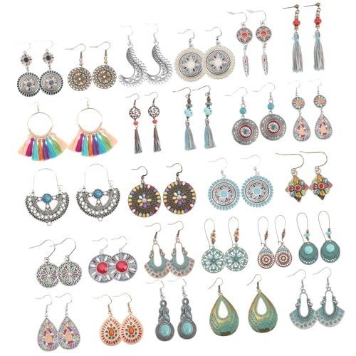 ROMISBABA 26 Paare Teiliges Bohemian Ohrschmuck Vintage Dangle Ohrringe und Geometrische Ohrstecker Leicht Sicher Modisch für Frauen und Mädchen für Hochzeit Alltag Party von ROMISBABA