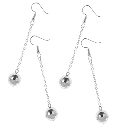 ROMISBABA 2Paare Disco Ball Ohrringe für Frauen Glitzer Dangle Ohrringe Fun Schmuck für Partys Musikfestivals Stilvoller Statement Ohrschmuck von ROMISBABA
