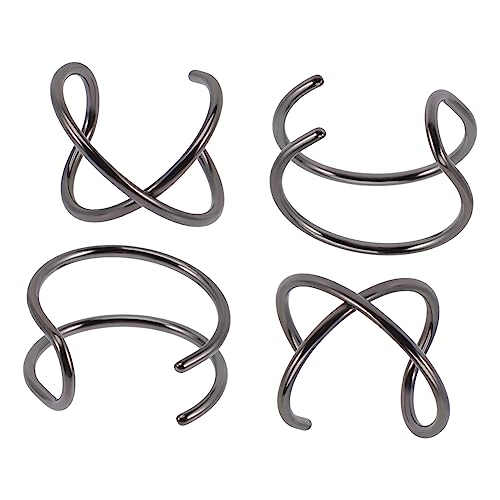 ROMISBABA 2Paare Durchdringende Ohrhälfte Gefälschte Helix Ohrmanschette Minimalistisches Design für Damen Herren Hypoallergen Unpiercierte ROMISBABA 2Paare Durchdringende Ohrhälfte Gefälschte Helix Ohrmanschette Minimalistisches Design für Damen Herren Hypoallergen Unpiercierte von ROMISBABA