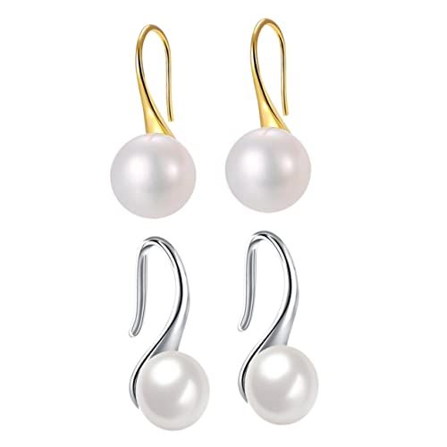ROMISBABA 2Paare Minimalistische Perlenohrringe Ohrringe Baumelnde Ohrstecker für Frauen Eleganter Party Alltags Schmuck ROMISBABA 2Paare Minimalistische Perlenohrringe Ohrringe Baumelnde Ohrstecker für Frauen Eleganter Party Alltags Schmuck von ROMISBABA