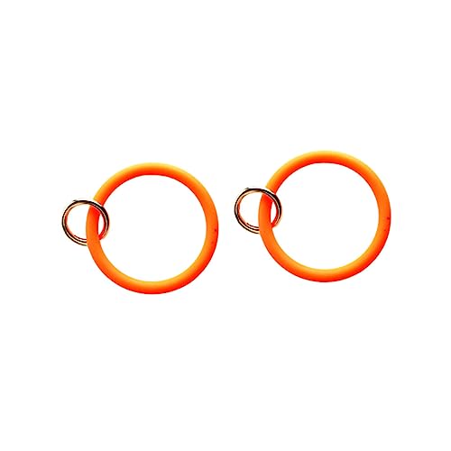 ROMISBABA 2stücke Silikon-schlüsselring Armreif-schlüsselanhänger Armband-schlüsselanhänger Schlüsselbund-Clip Für Frauen Und Mädchen Orange von ROMISBABA