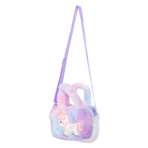 ROMISBABA 2stücke Plüsch Umhängetasche Für Mädchen Niedliche Junge Mädchen Tasche Mit Reißverschluss Weiches Material Für Kleine Accessoires Und Tie-dye-Design von ROMISBABA