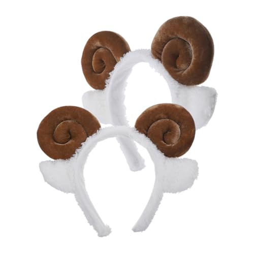 ROMISBABA Haarband Aus Schafshorn Schafsohren Stirnband Make-up-stirnband Für Damen Und Herren Modischer Kopfschmuck Im Schafsstil von ROMISBABA