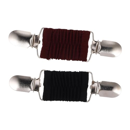 ROMISBABA 2stücke Damen Strickjacken Clips Retro Cardigan Cinch Clips Für Kleider Und Schals Modische Sicherheitsclips in Schwarz Und Weinrot Für Täglichen Gebrauch von ROMISBABA