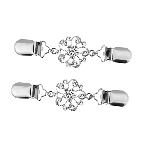 ROMISBABA 2stücke Damen Strickjacken Broschen Kleidung Festmachen Clips Schalverschluss Kleidung Klemme Für Pullover Mützen Schals Blusen von ROMISBABA