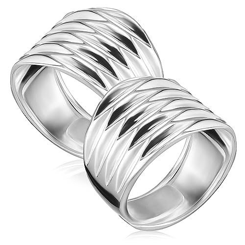 ROMISBABA 2stücke Damenring Verstellbare Silberne Ringe Minimalistische Schmuckstücke Für Alltag Elegante Fingerzierde Für Frauen Für Geschenke Und Besondere Anlässe von ROMISBABA
