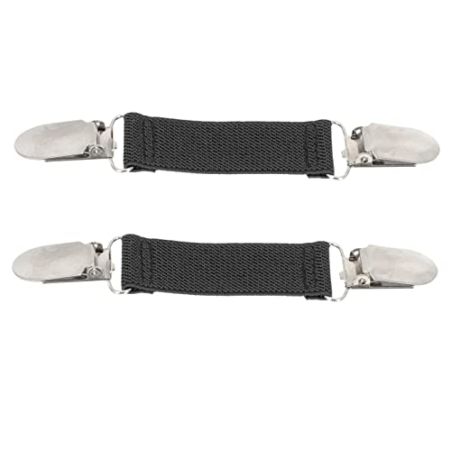 ROMISBABA 2stücke Vintage Pullover Clips Elastische Strickjacken Clips Multifunktionale Hut Für Reisen Kleidungs Kragenverschluss Für Damen Und Herren Schwarz von ROMISBABA