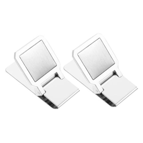 ROMISBABA 2Stücke Geldklammer Multifunktions Kartenaufbewahrung Praktische Scheck Bargeldklammer Stilvolles Design für Herren von ROMISBABA