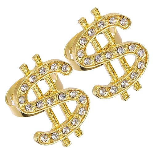 ROMISBABA 2Stücke Offene Finger Ringe mit Rhinestone Dollarzeichen Punk Schmuck für Frauen Einstellbare Knuckle Ringe Hip Hop Zubehör für Modebewusste ROMISBABA 2Stücke Offene Finger Ringe mit Rhinestone Dollarzeichen Punk Schmuck für Frauen Einstellbare Knuckle Ringe Hip Hop Zubehör für Modebewusste von ROMISBABA
