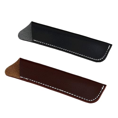 ROMISBABA 2stücke Pu- Stiftetui Schwarz Und Braun Wasserfest Vielseitiger Organizer Für Stifte Bleistifte Karten Für Büro Schule Und Veranstaltungen von ROMISBABA