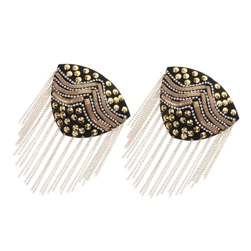 ROMISBABA 2 Stück Vintage Fransen Epauletten Schulterschmuck für Damen Quasten Epauletten Dekoration Klassische Schulterabzeichen für Kostüme Selbstgemacht Zubehör von ROMISBABA