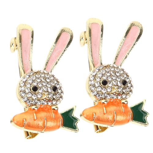 ROMISBABA 2stücke Hasenbrosche Brosche Kleideranstecknadel Tier Ornament Dekoration Für Damen Kleid Schal Hut Cartoon Broschen von ROMISBABA