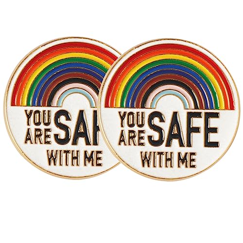 ROMISBABA 2Stücke Regenbogen Emaille Pins Dekorative Brosche für Rucksäcke Handtaschen Langlebiges Pride Badge mit Charmantem Regenbogenmuster für Lgbt Anhänger ROMISBABA 2Stücke Regenbogen Emaille Pins Dekorative Brosche für Rucksäcke Handtaschen Langlebiges Pride Badge mit Charmantem Regenbogenmuster für Lgbt Anhänger von ROMISBABA