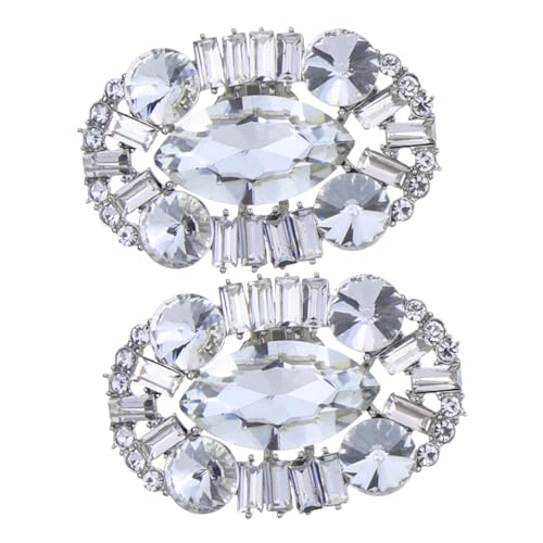 ROMISBABA 2stücke Schuhclips Mit Strasssteinen Für Damen Dekorativer Schuhschmuck Mit Kristallen Schuhclips Für Pumps Und Formelle Schuhe Einfach Anzubringen Tragen von ROMISBABA