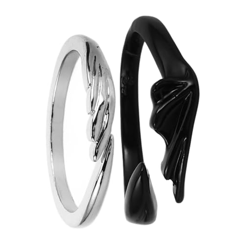 ROMISBABA 2Stücke Teufel Ringe Verstellbare Fingerringe Einzigartiger Schmuck für Perfektes Valentinstags oder Jubiläumsgeschenk ROMISBABA 2Stücke Teufel Ringe Verstellbare Fingerringe Einzigartiger Schmuck für Perfektes Valentinstags oder Jubiläumsgeschenk von ROMISBABA