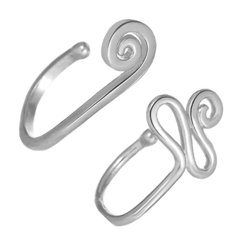 ROMISBABA 2Stücke U Form Nase Piercing Schmuck Premium Clip Nasenringe mit Einzigartigem Design für Frauen Angenehm ROMISBABA 2Stücke U Form Nase Piercing Schmuck Premium Clip Nasenringe mit Einzigartigem Design für Frauen Angenehm von ROMISBABA