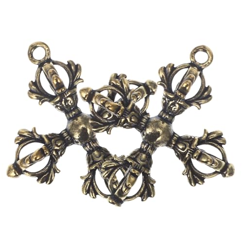 ROMISBABA 2Stücke Vintage Brass Keychain Anhänger Antiker Buddha Schlüsselanhänger für Miniaturdekoration Feng Shui Schmuck Glücksbringer für DIY Bastelprojekte Langlebig von ROMISBABA