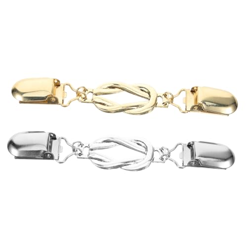 ROMISBABA 2Stücke Vintage Cardigan Clips für Damen Verstellbare Kleiderverschlüsse Praktische Klammern für Pullover Schals Blusen Accessoires von ROMISBABA