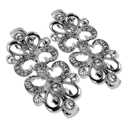 ROMISBABA 2Stücke Vintage Schalklammern mit Retro Zinklegierung Brosche Clips für Damen Umhang Pullover Accessoires Akzentuierung für Kleidung Silber von ROMISBABA