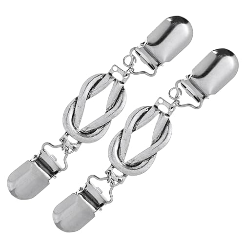 ROMISBABA 2Stücke Vintage Strickjacke Clips Schalverschlüsse für Damen Kleidungsklammern Pullover Schals von ROMISBABA