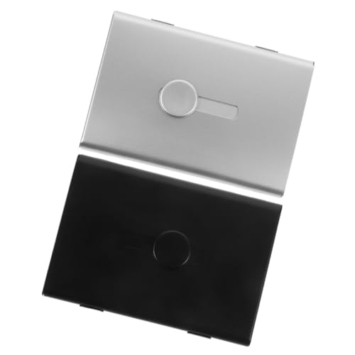 ROMISBABA 2Stücke Visitenkartenetui aus Metall Eleganter Kartenhalter für Büro und Veranstaltungen Robustes Design mit Großem Fassungsvermögen Automatischer Kartenverschluss ROMISBABA 2Stücke Visitenkartenetui aus Metall Eleganter Kartenhalter für Büro und Veranstaltungen Robustes Design mit Großem Fassungsvermögen Automatischer Kartenverschluss von ROMISBABA