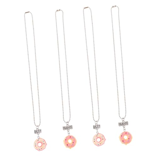 ROMISBABA 2sätze Donut-anhänger Freundschaftsketten Für Mädchen Junge Mädchen Halsketten Mit Freundschaft Schriftzug Exquisitem Design Und Edlem Material von ROMISBABA