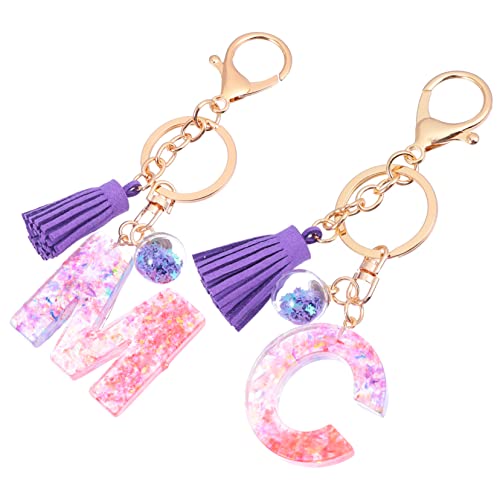 ROMISBABA Schlüsselanhänger Mit Buchstaben Aus Kunstharz Charm- Alphabet-schlüsselanhänger Für Mädchen Und Frauen von ROMISBABA