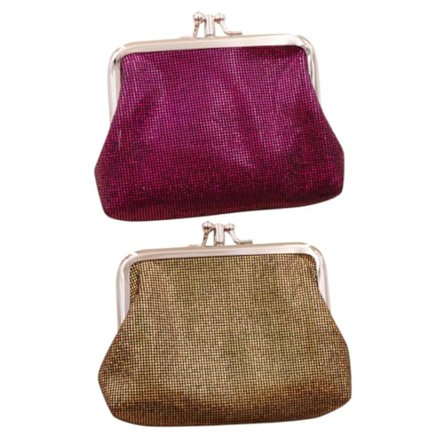 ROMISBABA 2stücke Damen Münzgeldbörse Pu- Eleganter Kleiner Geldbeutel Für Münzen Und Kleingeld Praktische Aufbewahrung Für Schmuck Und Accessoires Für Unterwegs Alltag von ROMISBABA