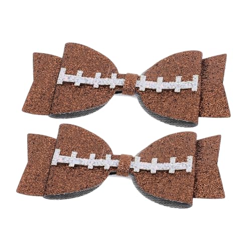 ROMISBABA 2st Schleife Haarnadel Schicke Haarspangen Dekorative Haarspangen Zubehör Haarnadeln Elegante Haarnadeln Themenlicht Nachtlicht Nase Nagelmodell Haarfußball Sportbogen Grüßer Brown von ROMISBABA