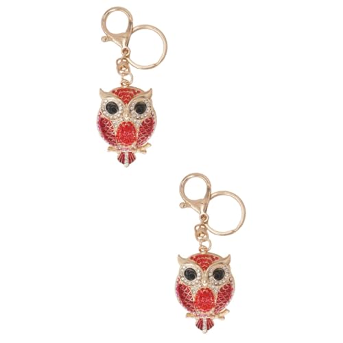 ROMISBABA 2stücke Eulen- Mit Strass Kreativer Schlüsselanhänger Für Taschen Charmantes Deko-Pendant Für Autoschlüssel Rot Als Für Besondere Anlässe ROMISBABA 2stücke Eulen- Mit Strass Kreativer Schlüsselanhänger Für Taschen Charmantes Deko-Pendant Für Autoschlüssel Rot Als Für Besondere Anlässe von ROMISBABA
