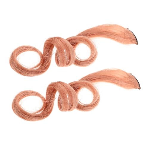 ROMISBABA 2stücke Clip Farbige Haarklammern Haarverlängerungen Aus Hochtemperatur-synthetik Lange Lockige Haarteile Für Frauen Cosplay Und Partys von ROMISBABA