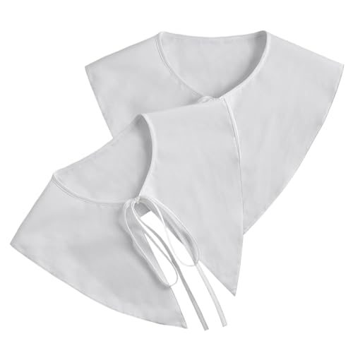 ROMISBABA 2stücke Falscher Kragen Für Damen Abnehmbarer Kragen Aus Baumwollstoff Für Blusen Und Pullover von ROMISBABA