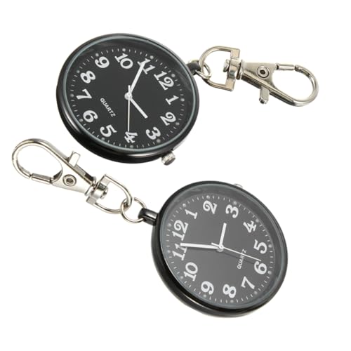 ROMISBABA 2stücke Große Ziffern Quartz Schlüsselanhänger Uhr Für Schüler Pfleger Tragbare Praktische Und Elegante Brustuhr Für Täglichen Gebrauch von ROMISBABA