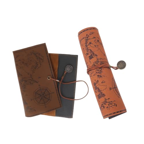 ROMISBABA 2stücke Vintage Stiftrolle Organizer Aus Tragbare Stiftverpackung Für Schreibwaren Große Kapazität Für Bleistifte Und Zeichenutensilien von ROMISBABA