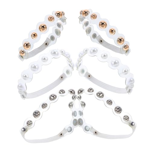 ROMISBABA 3 Paare Elastische Verstellbare Perlen absatzriemen für Damen Transparente Rutschfeste High Heel Haltebänder Unsichtbare Dehnbare Schuhriemen für Sicheren Halt und Modischen von ROMISBABA