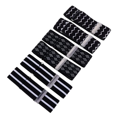 ROMISBABA 3 Paare Verstellbare Elastische Ärmelbänder für Hemden Rutschfeste Armbänder in mustern Modische Manschettenhalter für Herren und Damen Geeignet für Alltag und Partys von ROMISBABA