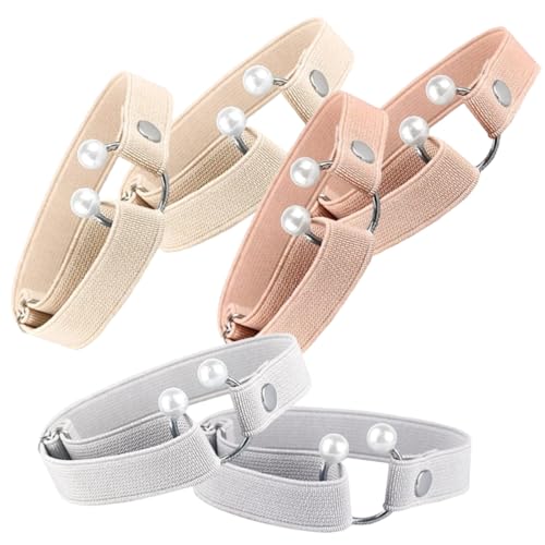 ROMISBABA 3 Paare Verstellbare Fersengurte Damen High Heel Rutsch Bänder Komfort Schuhriemen Pumps Zubehör Beige von ROMISBABA